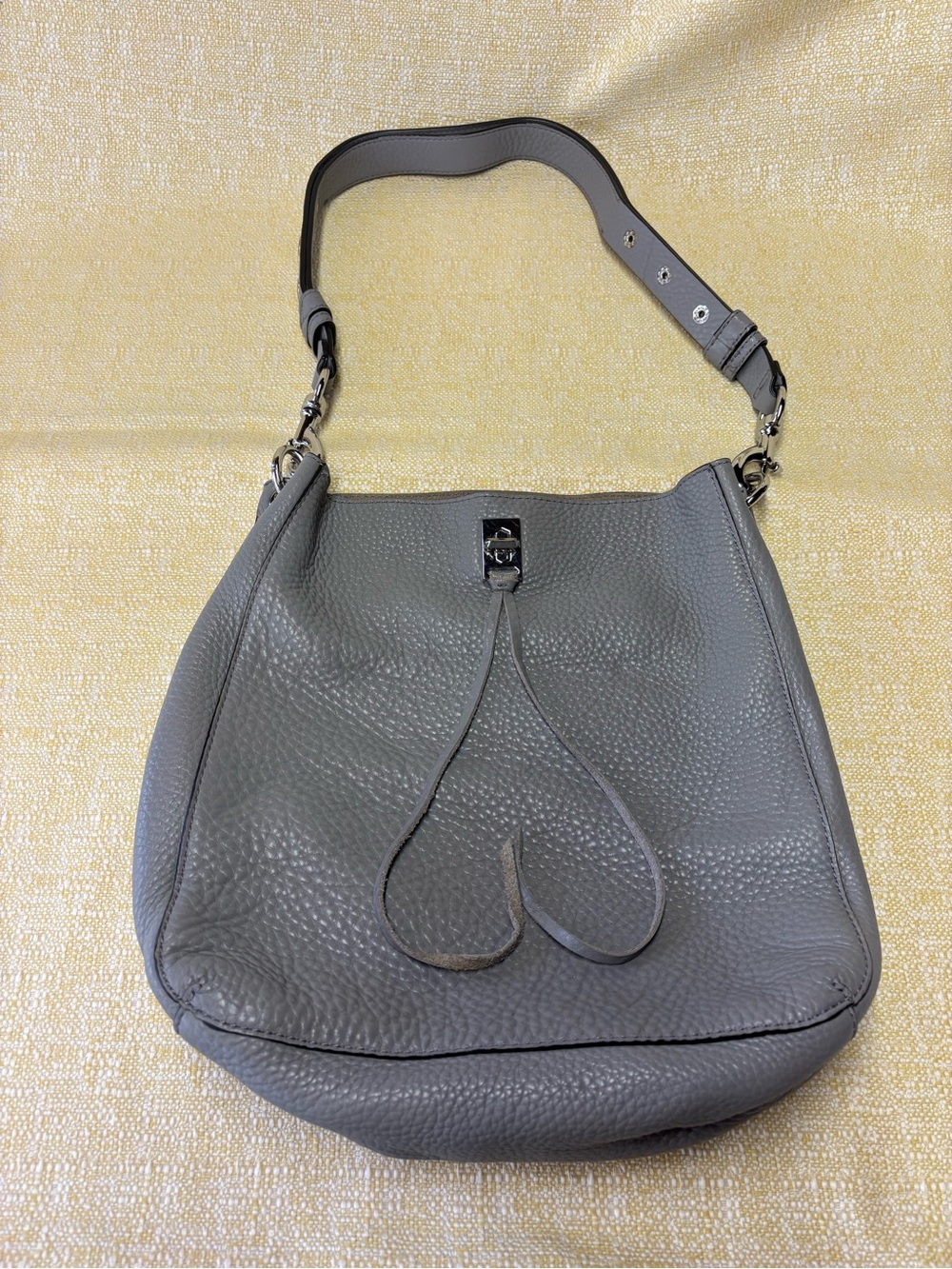 Rebecca Minkoff Gray Pebbled Leather Shoulder Bag
